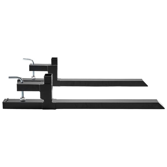 2000 lbs Capacity Clamp on Pallet Forks 43 Inch Heavy Duty Tractor Bucket Forks Front Loader Attachment for Skid Steer and Agriculture