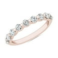 thumbnail image 1 of 0,25 Ct P.t. Forme Ronde Diamond Naturel Dernier Design Alliance Éternité pour Femmes Or Rose Massif 18K Taille 8, 1 of 7