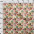 thumbnail image 3 of oneOone Cotton Silk Brown Fabric Plants Cactus With Flowers Sewing Craft Projects Fabric Prints By Yard 42 Inch Wide, 3 of 4