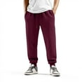 thumbnail image 5 of Men's Baggy Fleece Joggers Heavyweight Drawstring Waist, With Pockets for Workout, Big and Tall Sizes​ Wine L, 5 of 8