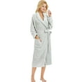 thumbnail image 4 of HEARTNICE Womens Fleece Robes, Plush Long Bathrobe Soft Warm Robes,(Light Grey,2XL-3XL), 4 of 5