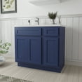 thumbnail image 3 of 36 in. W x 21 in. D x 32.5 in. H Bath Vanity Cabinet without Top in Blue, 3 of 9