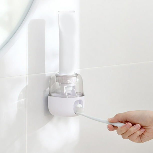 Dispensador automático de pasta de dientes, soporte sin perforaciones, organizador de succión, estante de almacenamiento, exprimidor de pasta de Soledad dispensador de pasta de dientes