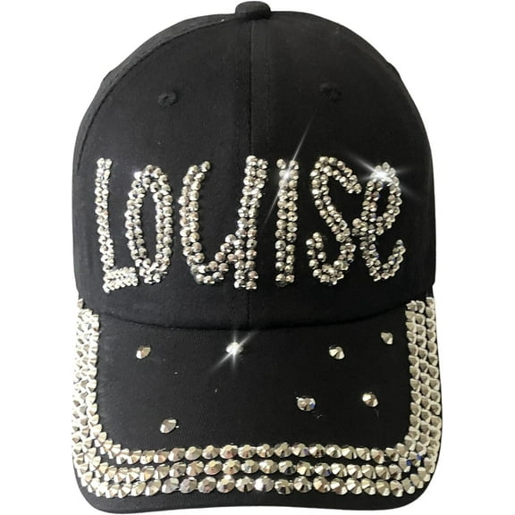 Popfizzy Bling Louise Hat for Women, Rhinestone Bestie Gifts for Women, Best Friend Apparel, for Women
