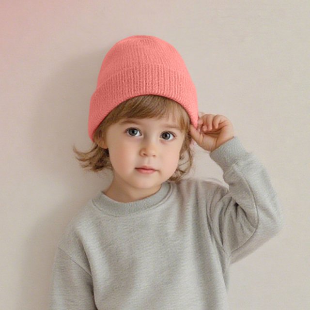 YUNAFFT Bonnet Tricoté Uni pour Enfants, Chaud, Décontracté, Style Classique Simple