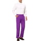 thumbnail image 2 of INSPIRAR CHIC Pantalones de vestir ajustados para hombres, con frente plano, color sólido, tamaño 30, púrpura, 2 of 7