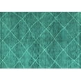 thumbnail image 1 of Ahgly Company Indoor Rectangle Abstract Turquoise Blue Modern Area Rugs, 2' x 4', 1 of 4