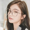 thumbnail image 3 of Woman's New Retro Blue Light Blocking Glasses Big frame Nerd Eyeglasses Frame Anti Blue Ray Computer Game Glasses Gray, 3 of 13