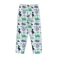 thumbnail image 5 of Goofa Dinosaur Printed Soft Pajama Pants for Women, Wide Leg Comfy Casual Lounge Yoga Pants-Medium, 5 of 9
