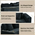 thumbnail image 6 of Harper & Bright Designs Modular Foam Sectional with Ottoman, Chenille Curved Compressed Sofa, 2 Piece Free Combination Floor Sponge Couch for Living Room Office, Navy Blue, 6 of 13