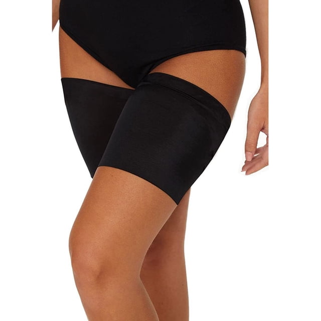 ZHAOCHENG Par de bandas antirozaduras para muslos negras, elásticas y antideslizantes para mayor comodidad en las piernas (talla E - (62-70 cm))