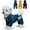 Blue, variant on Dog Raincoat, Waterproof Dog Rain Jacket with Hood, Rain Coat with Leash Hole, Reflective Strap for Small Medium Dogs, Lightweight Puppy Clothes(Blue,M)