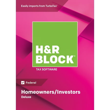 H&R Block Tax Software 2018 Deluxe Win (Email