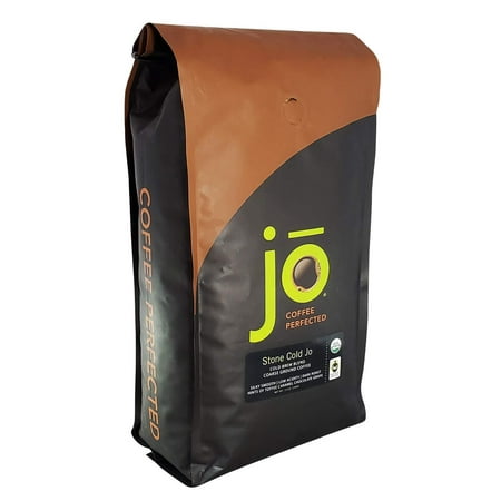 STONE COLD JO: 2 lb, Cold Brew Coffee Blend, Dark Roast, Coarse Ground Organic Coffee, Silky, Smooth, Low Acidity, USDA Certified Organic, Fair Trade Certified, NON-GMO, Great French Press Hot
