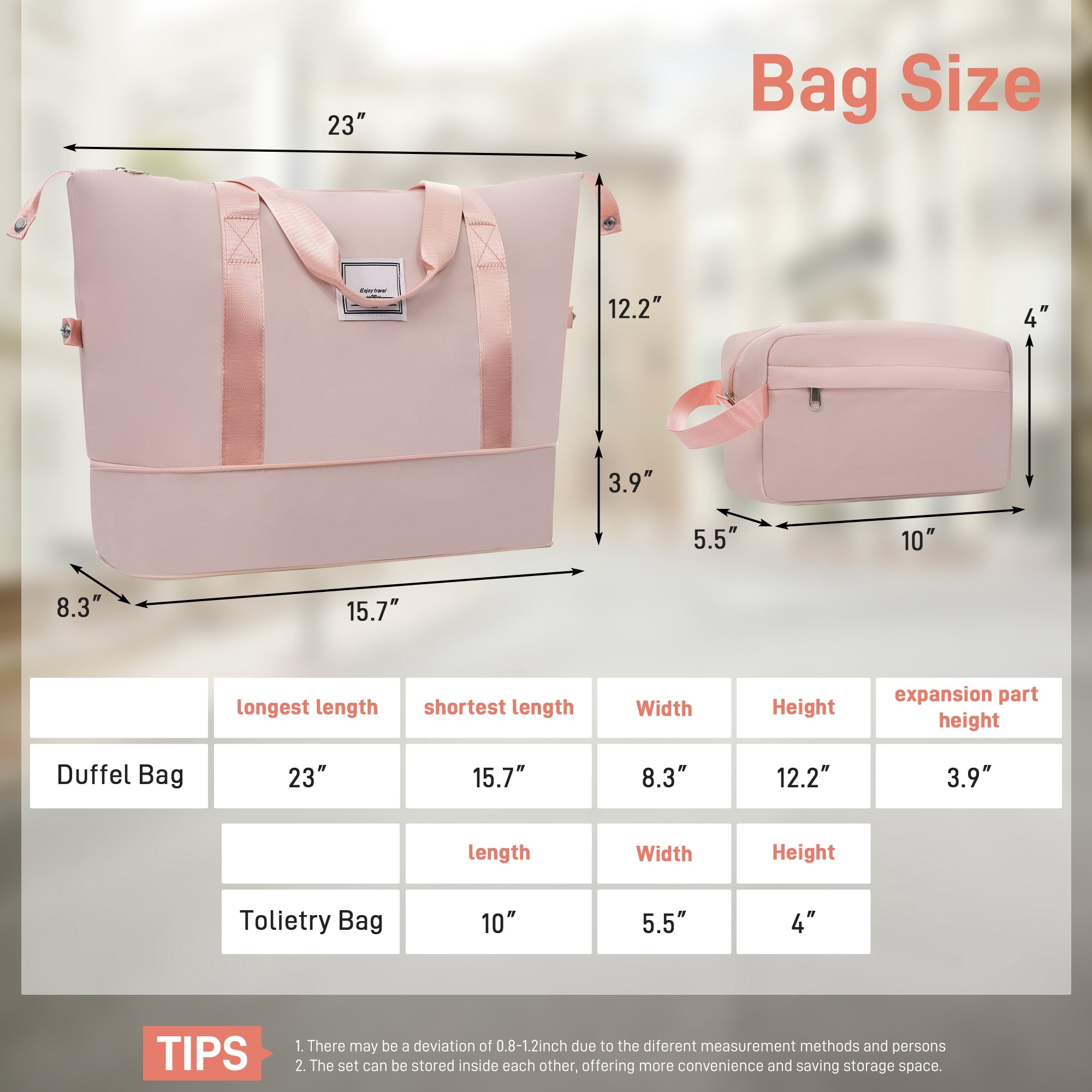 Euroco 6 Piece Luggage Sets, ABS Hardshell Suitcase Set with Password Lock,Spinner Wheels and 2 Bags,Durable Lightweight Carry on Suitcase with Handle for Travel,Light Pink(16"/20"/24"/28")