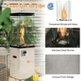 thumbnail image 6 of Gymax 41,000 BTU Propane Patio Heater Glass Tube Standing Gas Heater w/ Cover Wheels Grey, 6 of 10