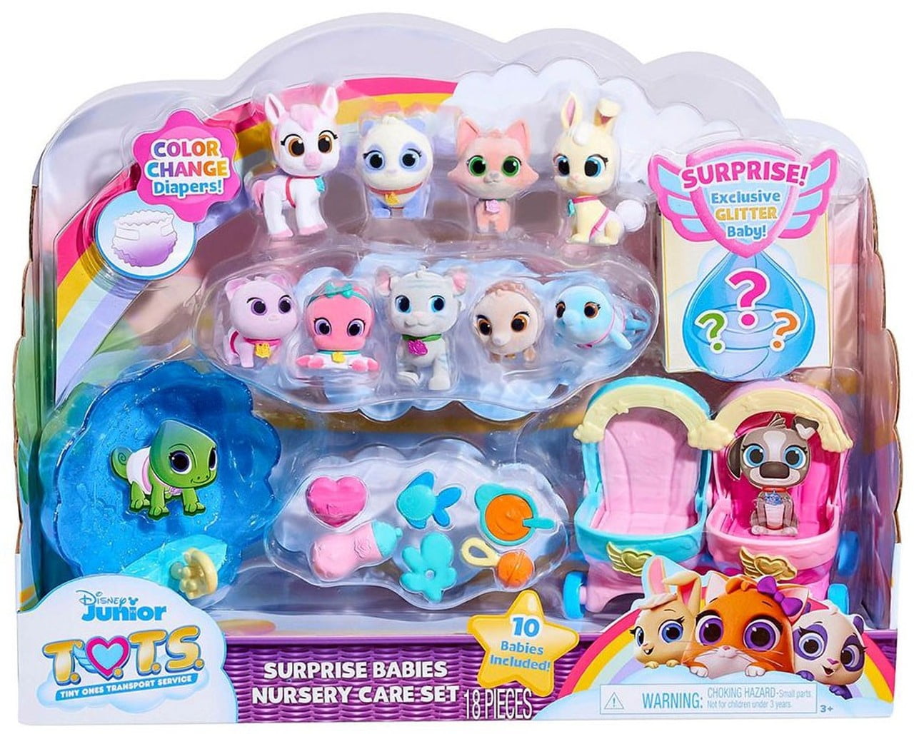 Disney Junior T.O.T.S. Deluxe Figure Pack with Glitter Figure - Walmart.com - Walmart.com