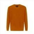 thumbnail image 4 of Krumba Mens Big Tall Sweater Cotton Oversized Long Sleeve Kintted Light Causal Plus Pullovers Orange 2XL, 4 of 10