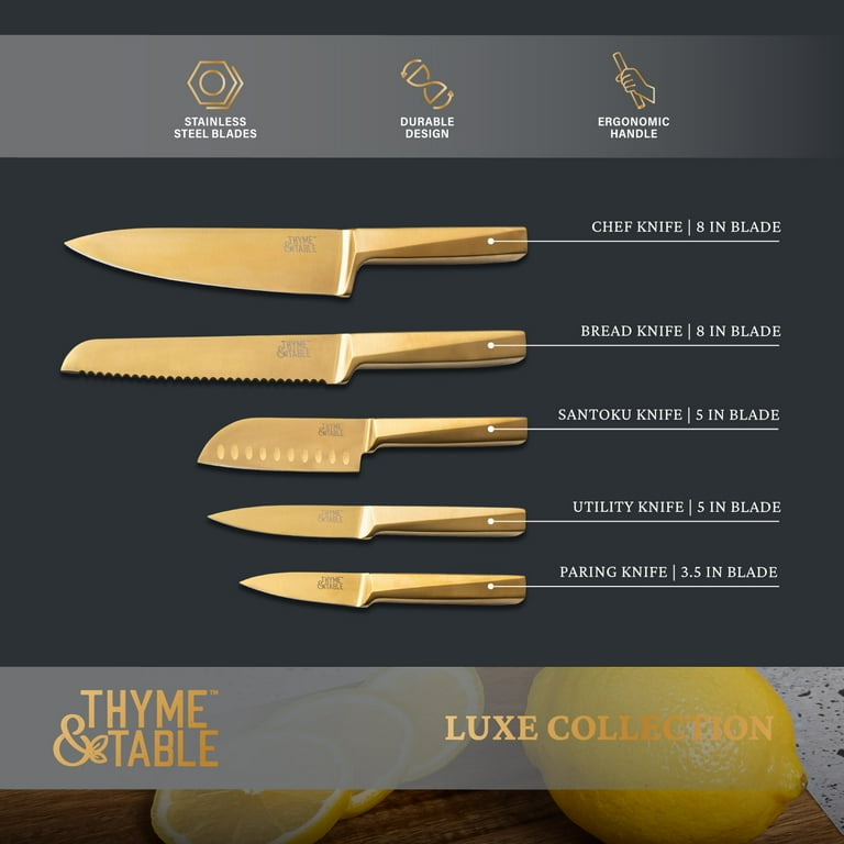 Free Shipping! Thyme & Table 6-Piece Slim Acacia Knife Set with