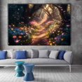 thumbnail image 2 of Mudket Canvas Wall Art Framed Ready to Hang Magical Firefly Forest Path Colorful Flower Butterfly Print, Wall Decor Canvas Artwork for Bedroom Living Room Room Office - 12"L x 8"W, 2 of 10