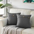thumbnail image 5 of Dinheiro Andaot 2 paquetes de fundas de almohada impermeables para exteriores con triple botón, fundas de cojín de lino suave para muebles de patio, hamaca, tienda, balcón, sofá, decoración del hogar, 5 of 5