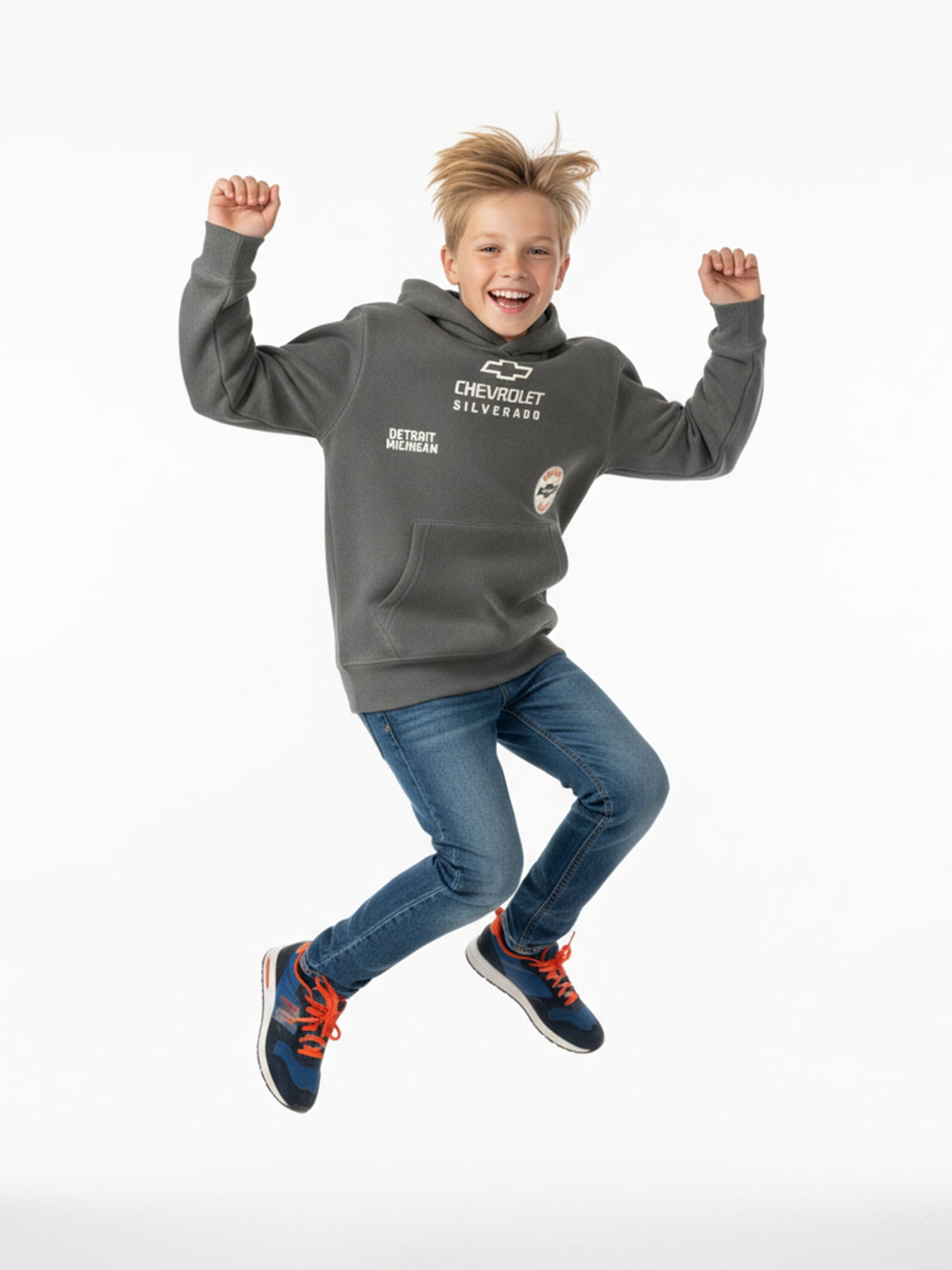 Chevrolet, Boys' & Big Boys' Elevated Mineral Wash Graphic Hoodie, Sizes 4-18