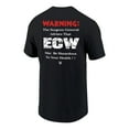 thumbnail image 3 of Men's Ripple Junction Black ECW Warning! T-Shirt, 3 of 3