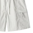 thumbnail image 2 of Fengqque Men's Hiking Cargo Shorts Elastic Drawstring Outdoor Work Plus Size Shorts with Pockets White XL(XL), 2 of 6