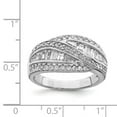 thumbnail image 2 of 925 Sterling Silver Solid Polished Cubic Zirconia Ring Size 6 Ring for Women, 2 of 2