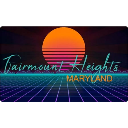 

Fairmount Heights Maryland 4 X 2.25-Inch Fridge Magnet Retro Neon Design