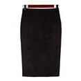 thumbnail image 1 of Sexy Multi Color Suede Midi lápiz falda mujer 2021 moda elástico alta cintura Oficina señora Bodycon faldas Saias Tan Jianjun unisex, 1 of 2