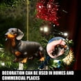 thumbnail image 7 of Christmas Ornaments 2025 - 2D Acrylic Dog Pendant for Xmas Tree Decorations, Car Backpack Hanging Decor, Cute Dachshund Puppy Gift for Home Holiday Party, 7 of 7