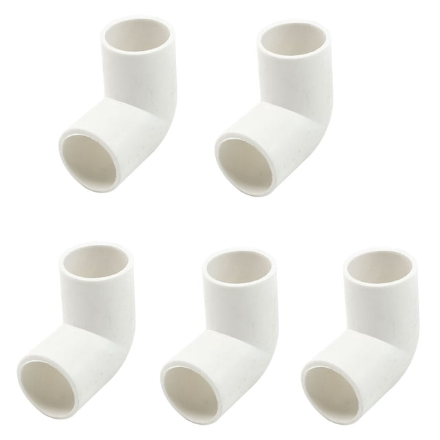 Conectores de tubería en ángulo de 90 grados de 5 piezas, diámetro interior de 20 mm, color blanco, 41 x 41 x 23 mm