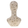 thumbnail image 3 of Cabezal de bloque de 21 para pelucas shamjiam maniquí exhibición de joyería cabeza de maniquí de lona, 3 of 8