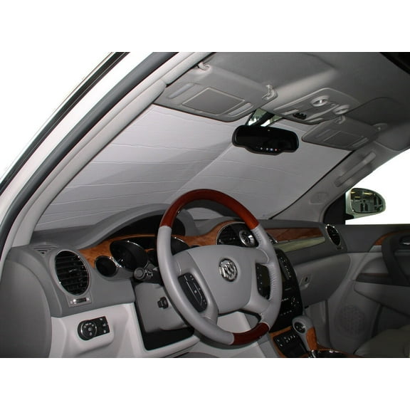 HeatShield, The Original Windshield Sun Shade, Custom-Fit for GMC Acadia SUV w/o Sensor 2007, 2008, 2009, 2010, 2011, 2012, Silver Series