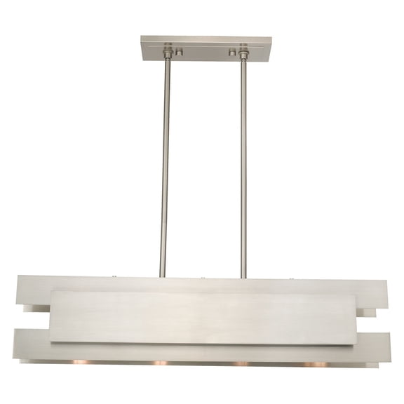 Livex Lighting - Varick - 4 Light Linear Chandelier in Contemporary Style - 7