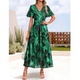 thumbnail image 3 of Vestido largo ZESICA 2025 con estampado floral casual de verano para mujer, 3 of 6