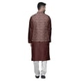 thumbnail image 3 of Atasi Kurta Ethnique Ensemble de Pyjama Churid avec Veste Imprimée pour Hommes, 3 of 3
