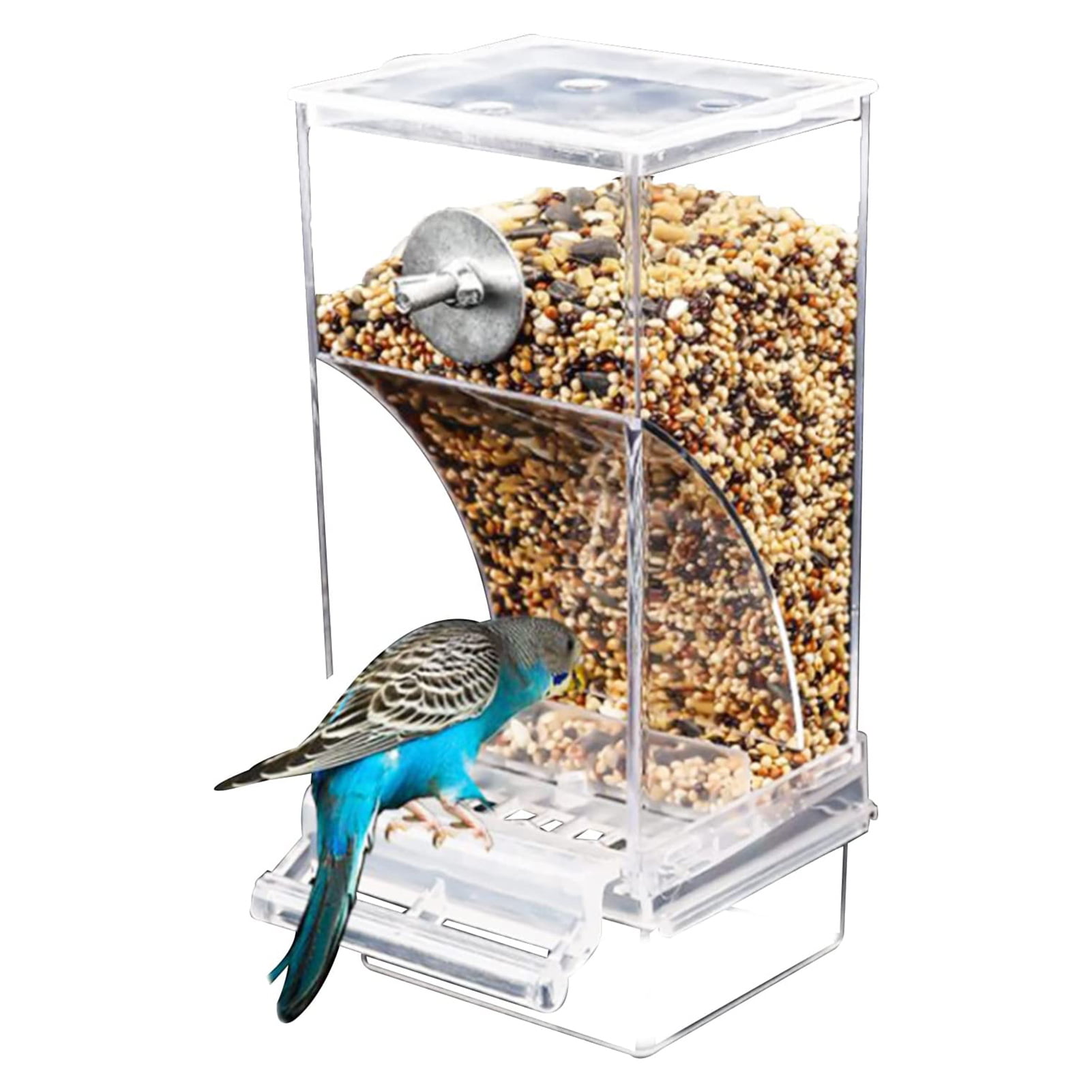 BLSMU Parakeet Water Dispenser,No-Mess Parrot Feeder,Macaw Waterer,Cockatiel Cage Accessories,Automatic Feeding for African Greys,Budgies,Finch and Other Bird 2Pcs