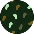 thumbnail image 1 of Ahgly Company Machine Washable Indoor Round Transitional Night Black Area Rugs, 5' Round, 1 of 1