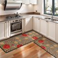 thumbnail image 3 of Kitchen Rugs Sets Of 2,Pioneer Flower Floral Print Pattern Anti Fatigue Kitchen Mat Rugs Non Slip Washable,Decorative Kitchen Floor Mats for Kitchen,Sink,Laundry,17X47 Inch, 3 of 5