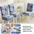 thumbnail image 5 of Sea and Marine Theme Dining Chair Covers Set of 4, Stretch Washable Polyester Slipcovers, Removable Seat Protector for Nautical, Tropical, or Vintage Styled Rooms, 5 of 7