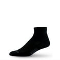 thumbnail image 5 of USA Made - Running Ankle Socks - Merino Wool Micro Cushion - Moisture Wicking Quarter Crew Running Sock - Teal - Medium, 5 of 6