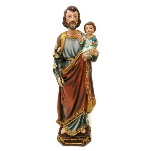 Saint Joseph And Jesus Figurine