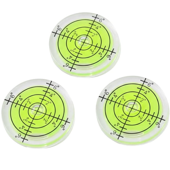 GadgetNestUSA 3-Pack Bullseye Bubble Level – High-Accuracy Circular Spirit Levels for Cameras, Tripods, RVs, Shelves & Precision Leveling