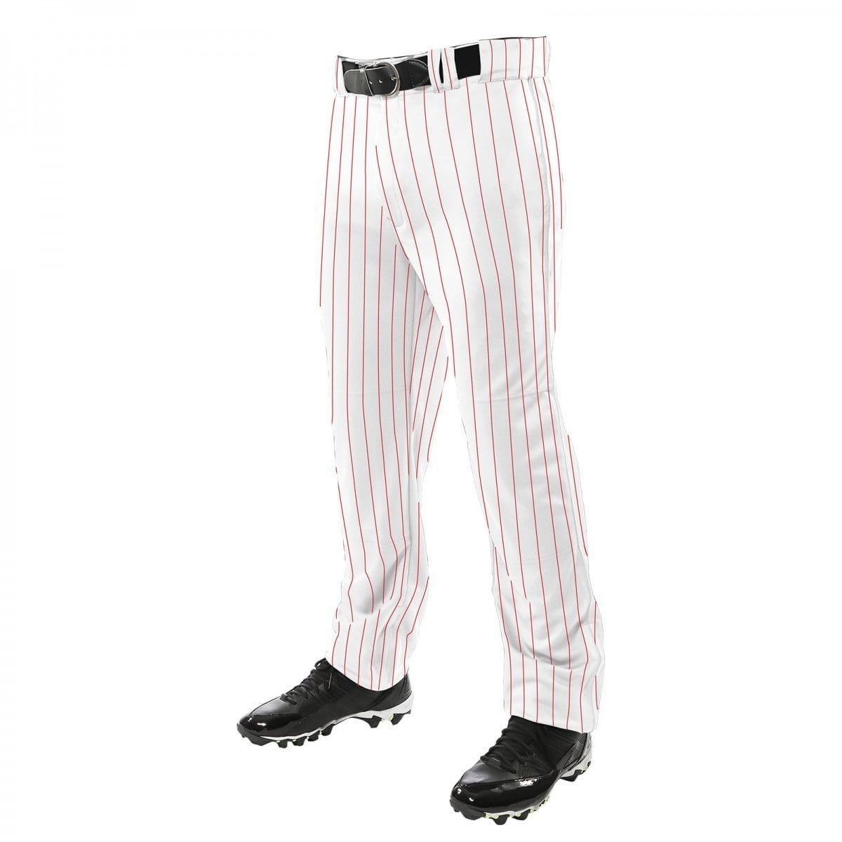 Champro - Pantaloni da Baseball a Tre corone, con Fascia in Tessuto a Contrasto e Zone rinforzate, Colore: Bianco, Nero, Taglia M