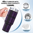 thumbnail image 3 of 40zo Ice Bar Cup With Handle Double Insulation Large Capacity Rust Prevention For Daily Travel And Other Scenes Purple Buffalo Plaid Check Tartan Scotland_4, 3 of 8