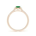 thumbnail image 2 of ANGARA Natural Round Emerald Halo Ring with Diamond Accents in 14K Rose Gold for Women (Size-5mm) | May Birthstone, Birthday, Anniversary, Jewelry Gift for Women | Natural Emerald Ring, 2 of 8