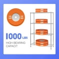 thumbnail image 3 of FDW Storage Shelves, Wire Shelving Unit Metal Shelves Heavy Duty Layer Rack Adjustable Utility, Chrome, 3 of 7
