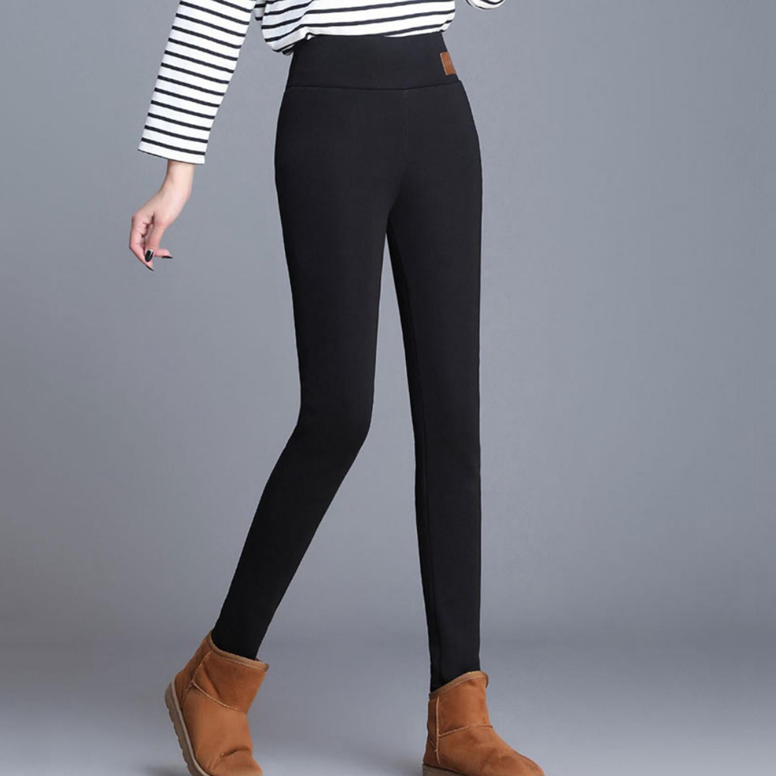 Office Women Pants Thick Design Warm Fleece Trousers Leggings Premium Look Gift 